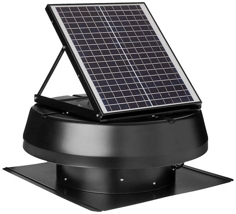 QuietCool Solar roof mount attic fan 791-CFM Black Galvanized Steel Hybrid Electric/Solar Power Roof Vent. QuietCool solar attic fans are the best in the industry offering the largest panels at an affordable price. This fan features a 40 watt solar panel, a preset thermostat, an ultra-energy efficient DC motor, a heavy duty steel housing, and an included AC/DC …